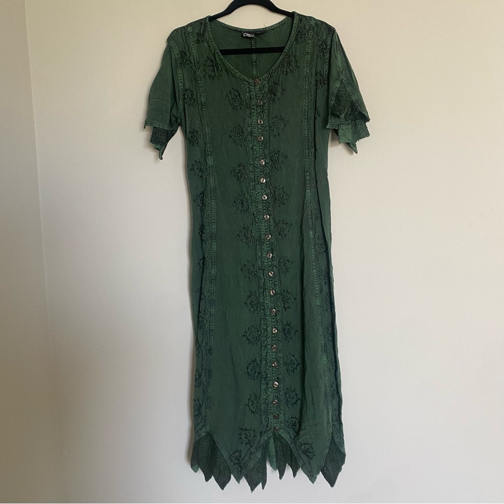Vintage My Choice Maxi Whimsigoth Grunge Fairy Buttoned Dress One Size